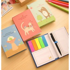 12 Style Creative Hardcover Memo Pad Notepad Sticky Notes Kawaii Stationery Diary
