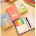 12 Style Creative Hardcover Memo Pad Notepad Sticky Notes Kawaii Stationery Diary