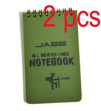 2 PCS Tactical Note Book All-Weather All Weather Notebook Waterproof Writing Paper in Rain