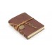 5.37.4inch Classic Retro Style PU Cover String Key Bound Blank Notebook Notepad Travel Journal (Large Dark Coffee)