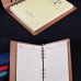 A5 Classic Refillable Notebook Loose Pocket Leather 6 Holes Rings Binder Journal Hard Cover Diary Business Notebook