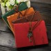 Diary String Key Retro Vintage Classic Leather Bound Notebook (Red)