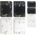 Feather & Music Pattern Gold Foil Embossing Lined Stationery Paper and Envelopes Set including Envelope (White/Black)