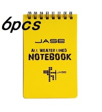 Set of 6 Yellow Waterproof/All Weather/Shower/Aqua Notes/Notepad/Notebook