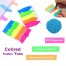 XRHYY 50 Pieces Self-Adhesive Page Markers Translucent Neon Colored Index Tabs Self-Stick Note Pads Neon Flag Sticky Notes