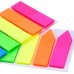 XRHYY 50 Pieces Self-Adhesive Page Markers Translucent Neon Colored Index Tabs Self-Stick Note Pads Neon Flag Sticky Notes