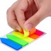 XRHYY 50 Pieces Self-Adhesive Page Markers Translucent Neon Colored Index Tabs Self-Stick Note Pads Neon Flag Sticky Notes