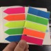 XRHYY 50 Pieces Self-Adhesive Page Markers Translucent Neon Colored Index Tabs Self-Stick Note Pads Neon Flag Sticky Notes