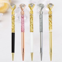 2Pcs 5Pcs Point Pen Metal Pen Glass Crystal Sparkling Diamond  Roller Pens for School Office