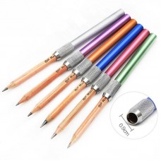 3PCS Metal Pencil Extender Sturdy Pencil Holder Lengthener Portable Pencil Extension Rod Artistic Drawing Supplies for Artists
