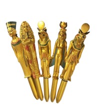 5pcs Creative Ball-Point Pen Egyptian Character Pharaoh Shaped Craft Ball-Point Pen Promotional Activity Gift for Home Store Sch