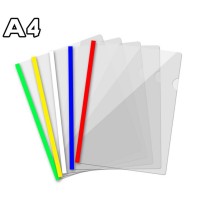 10 Pcs Plastic A4 Paper File Folder 10mm Sliding Bar Report Covers 40 Sheets Transparent  Resume Presentation Organizer Binder