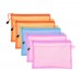 1Pc Random Color Plastic Double Layer A5 Paper Document File Bill Zipper Bag Pencil Pouch