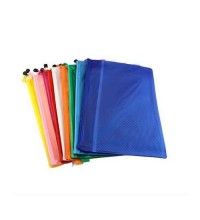 5Pcs Waterproof Double Layer Zippered Mesh Office File Organizer/Document Holder/Paper Pouch/Pen Pencil Case/Stationery Storage