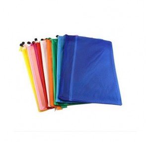 5Pcs Waterproof Double Layer Zippered Mesh Office File Organizer/Document Holder/Paper Pouch/Pen Pencil Case/Stationery Storage