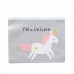 Multi Style Leopard Unicorn student Pencil Case File Storage Bag Cosmetic Bag Cute Transparent Zipper Bag