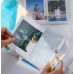 Pockets Portable Photo Album,Shiny Clear 2-Ring Binder Cover Refillable Notebook for Mini Instax,Name Card,Postcards or Picture