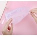 XRHYY 2 Pack Clear Plastic Zipper Pockets Envelopes A5 6-Ring Binder Notebook Built-in Glitter Flakes Decoration Stamp Holder