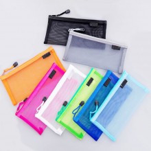 XRHYY 23.5 x 11.5 CM Waterproof Plastic Double Layer Zipper File Bags Invoice Pouches Bill Bag Pencil Pouch Pen Bag ( 8 Color)