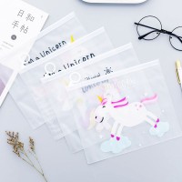 XRHYY Girl Transparent Bag Makeup Cartoon Smill Unicorn Alpaca Clear PVC Cosmetic Bag Pencil Case Pouch Ladies Storage